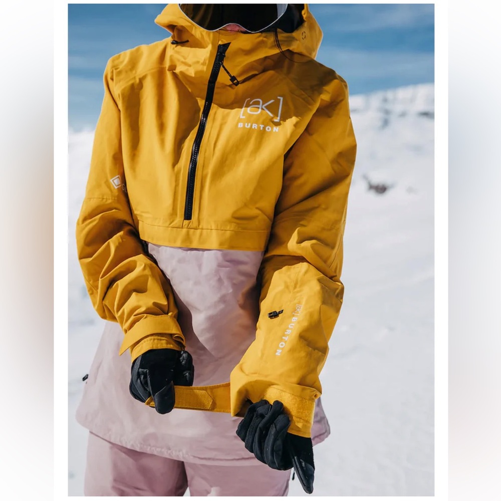 Burton Women's [ak] Kimmy Gore 2L Jacket - Goldenrod/Shadow Pink - Picture 10 of 12